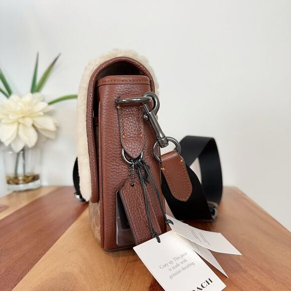 NWT Coach Lucas Crossbody‎ Bag In Signature Canvas - Picture 2 of 6